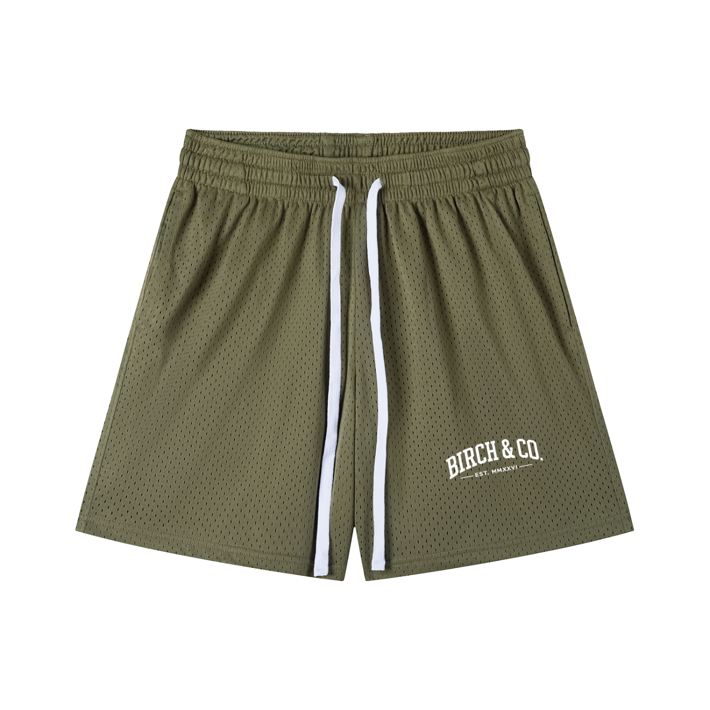 Birch & Co. Essential Mesh Drawstring Shorts