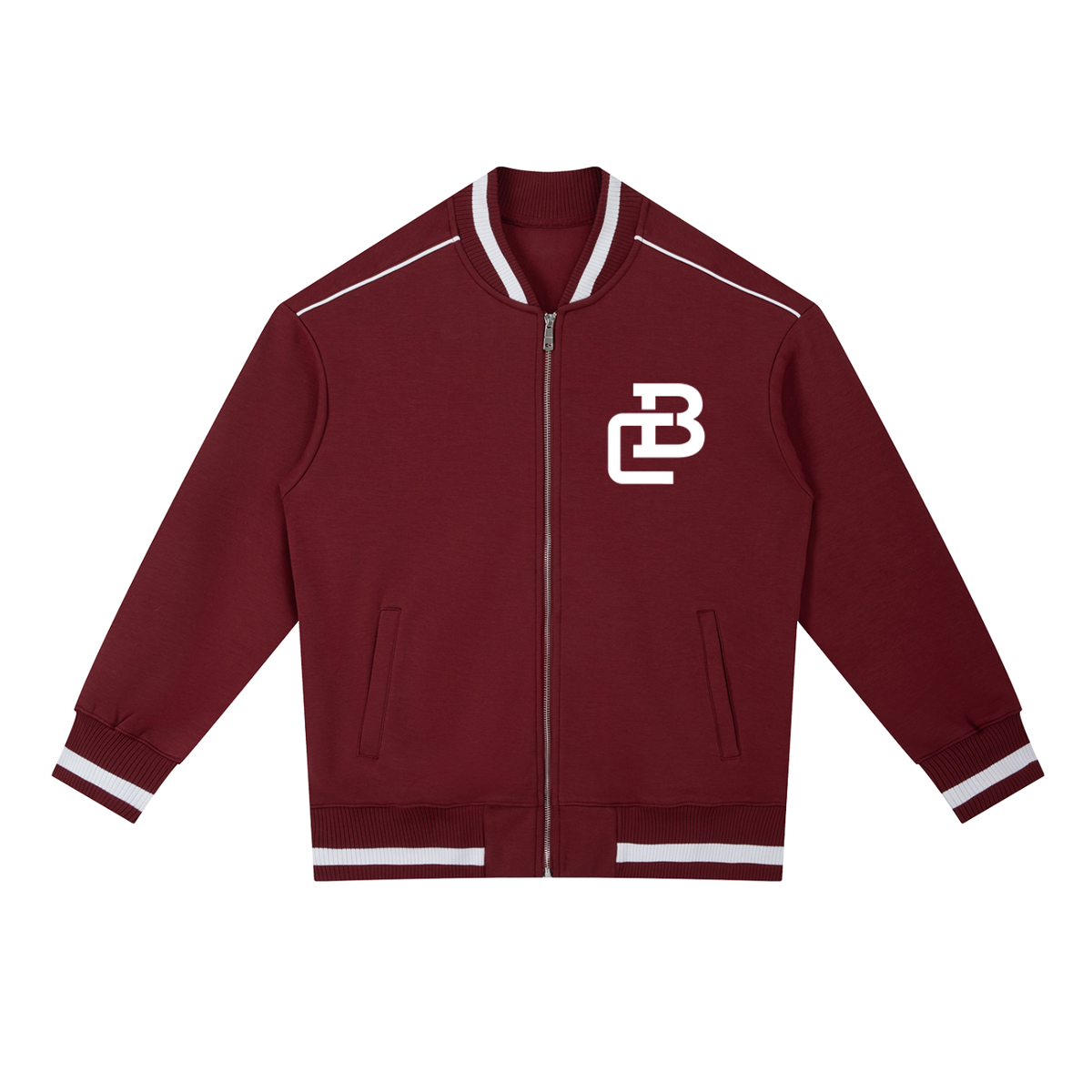 Contrast Piping Zip Bomber Jacket