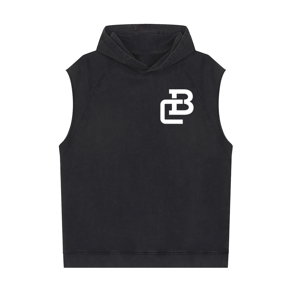 Snow Washed Sleeveless Hoodie