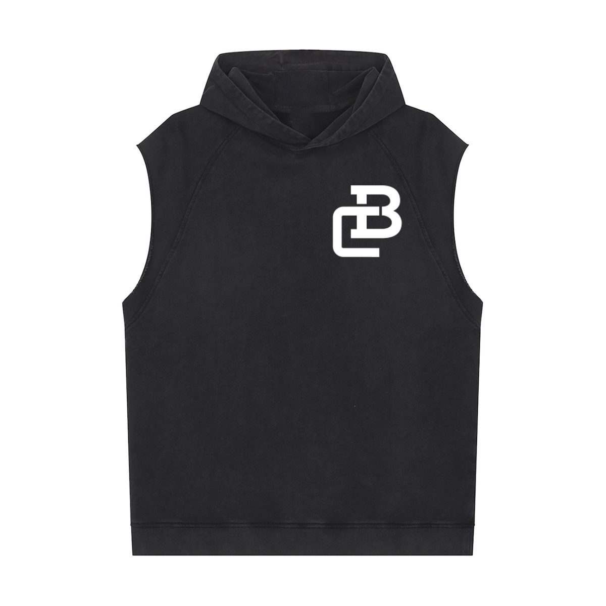Snow Washed Sleeveless Hoodie
