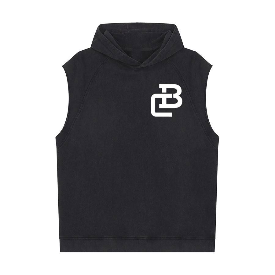 Snow Washed Sleeveless Hoodie