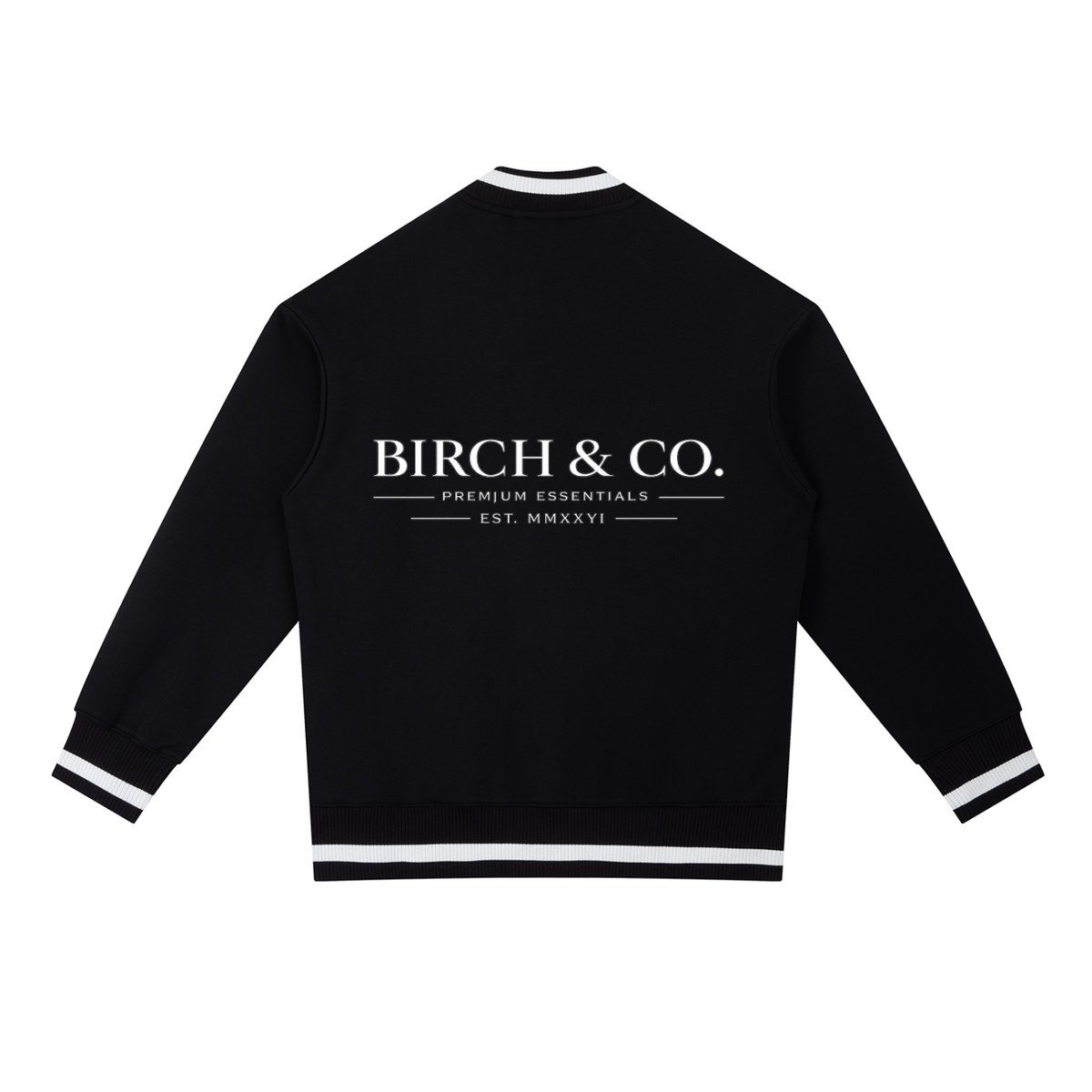 Contrast Piping Zip Bomber Jacket