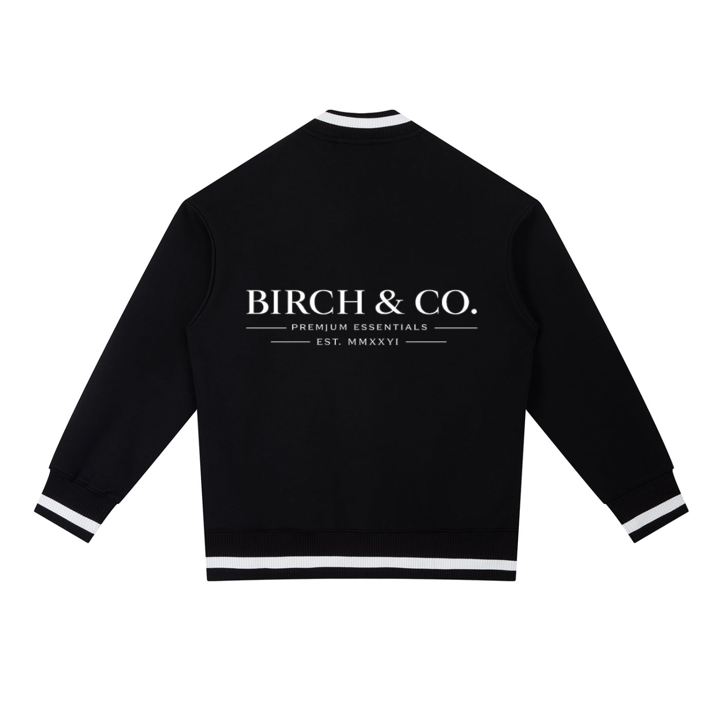 Birch & Co.Contrast Piping Zip Bomber Jacket