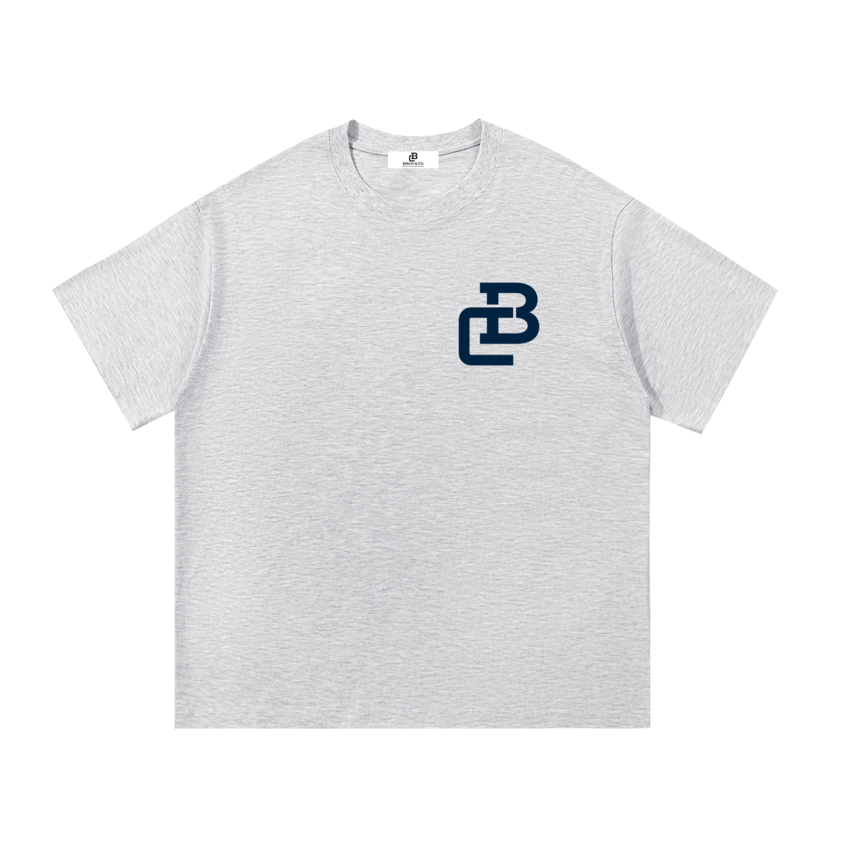 The Birch Essential Cotton Tee - Navy Logo